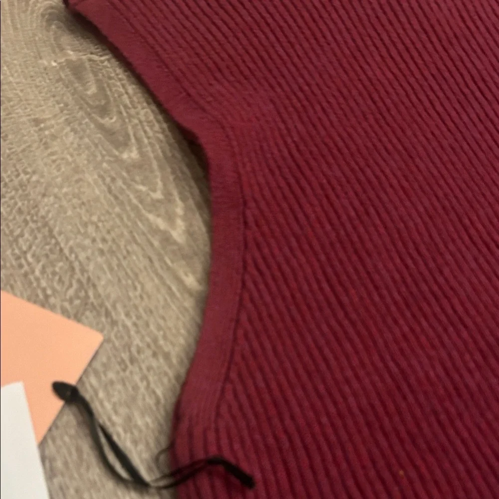 Halogen Burgundy Ribbed Tank Top - Picture 8 of 9